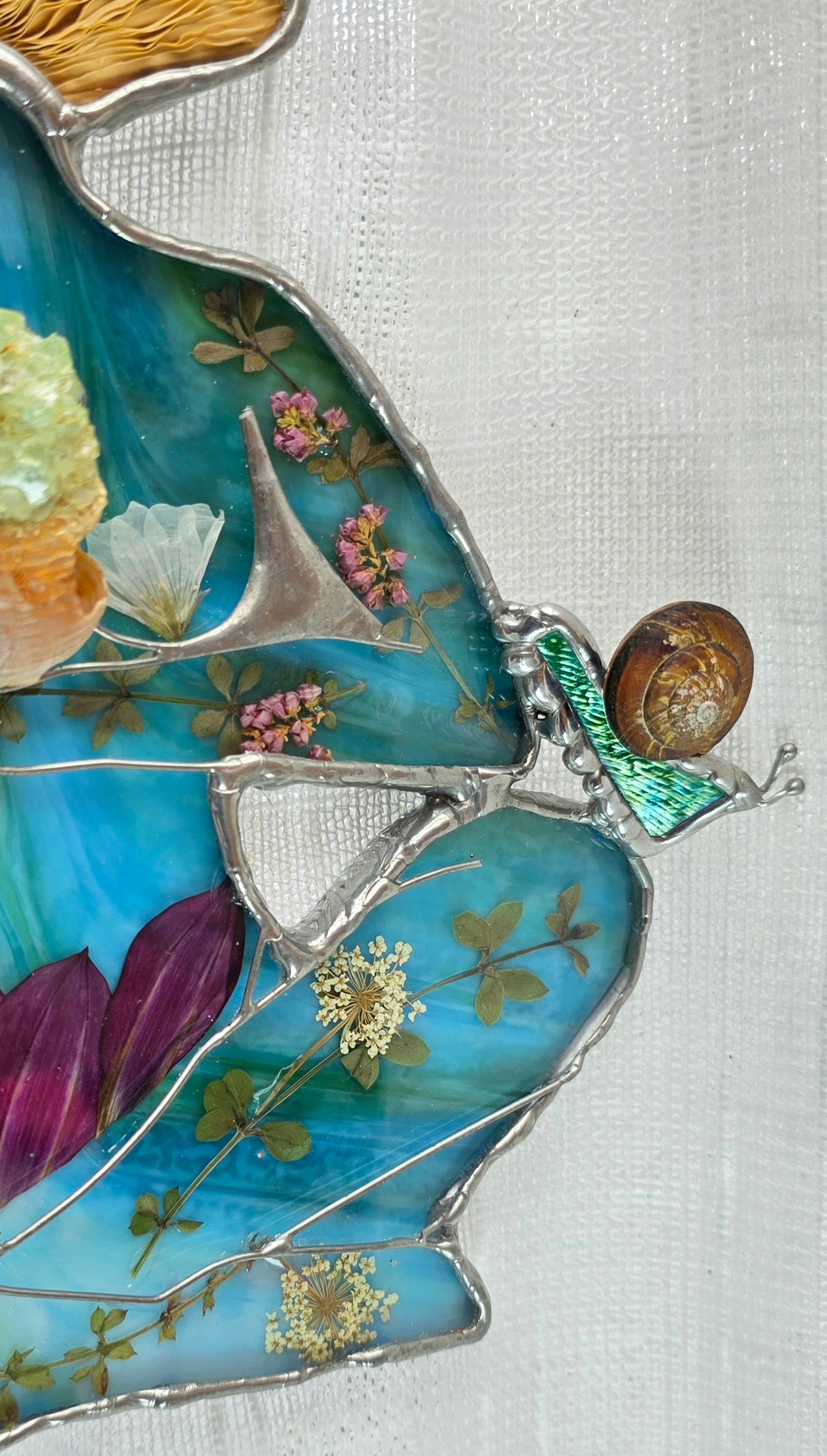 Mushroom Goddess stained Glass